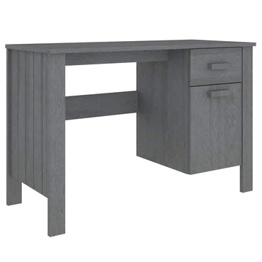 vidaXL Schreibtisch HAMAR Dunkelgrau 113x50x75 cm Massivholz Kiefer
