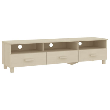 vidaXL Meuble TV HAMAR marron miel 158x40x40 cm pin massif