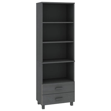 vidaXL Highboard HAMAR Gris foncé 60x35x180 cm Bois de pin massif