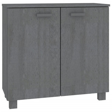vidaXL Commode HAMAR Gris foncé 85x35x80 cm Pin massif