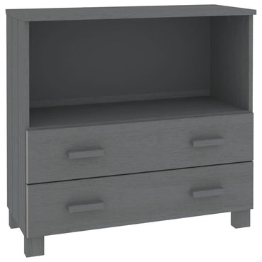 vidaXL Commode HAMAR Gris foncé 85x35x80 cm Pin massif