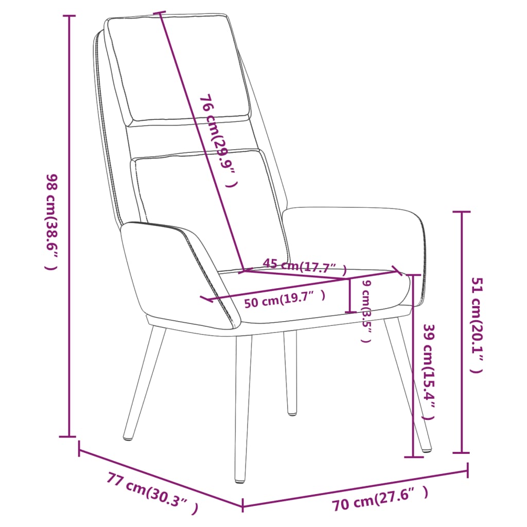 vidaXL Relaxsessel Stoff Braun