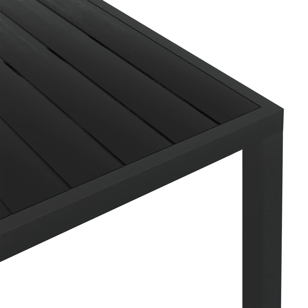 vidaXL 5-tlg. Garten-Essgruppe mit Kissen Poly Rattan Schwarz