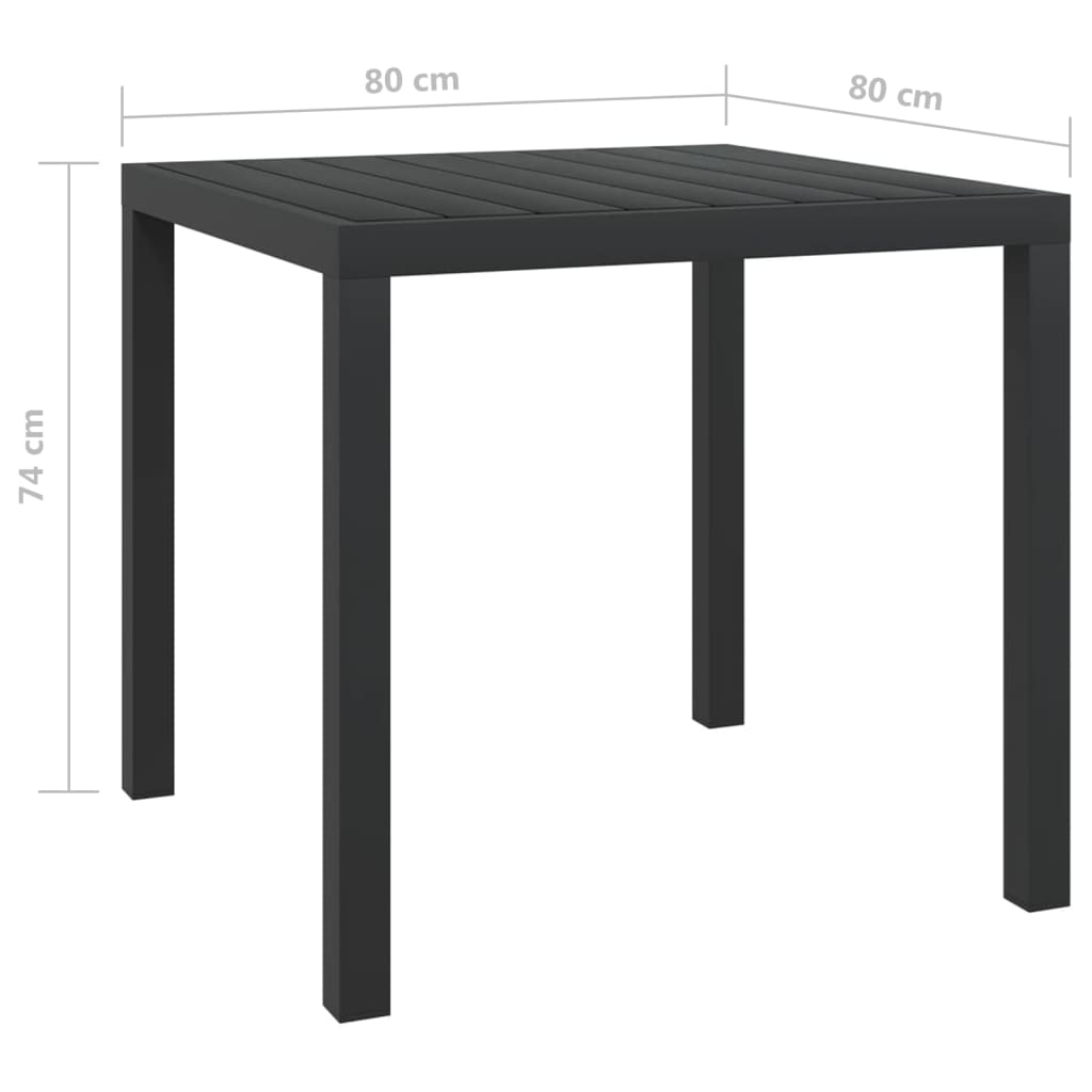 vidaXL 5-tlg. Garten-Essgruppe mit Kissen Poly Rattan Grau