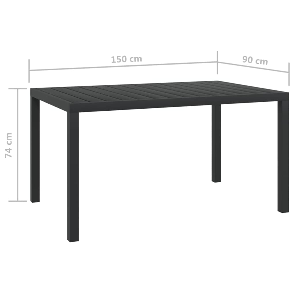 vidaXL 5-tlg. Garten-Essgruppe mit Kissen Poly Rattan Grau