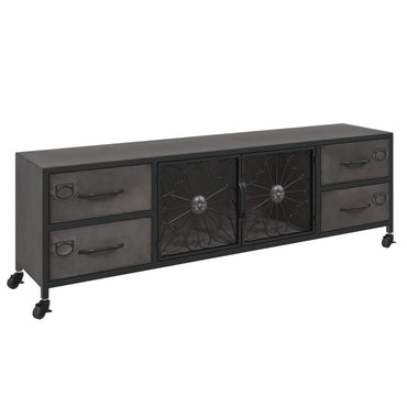 vidaXL TV-Schrank Silbern 110x30x40 cm Eisen