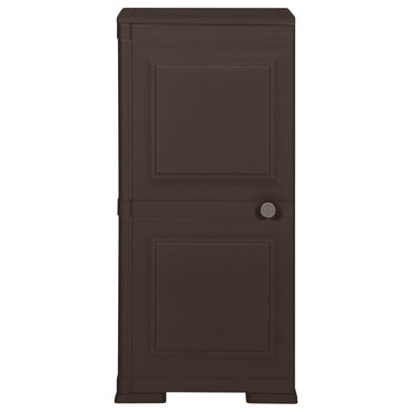 vidaXL Kunststoffschrank 40x43x85,5 cm Holzdesign Braun
