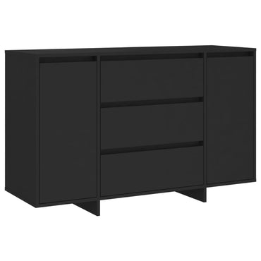 vidaXL Commode à 3 tiroirs Noir 120x41x75 cm Bois d'ingénierie