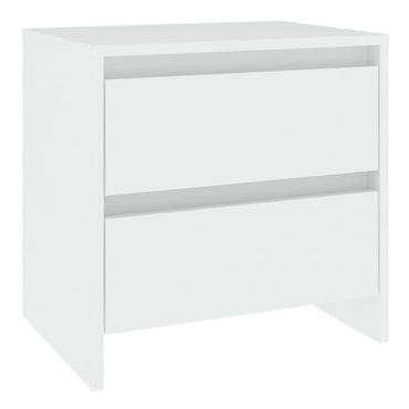vidaXL Table de chevet blanc 45x34,5x44,5 cm Bois d'ingénierie