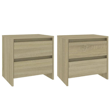 vidaXL Tables de chevet 2 pcs Chêne Sonoma 45x34,5x44,5 cm Bois d'ingénierie