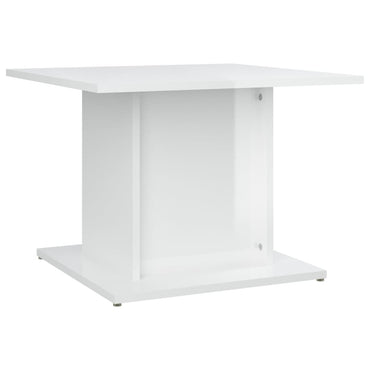 vidaXL Table basse blanc brillant 55,5x55,5x40 cm Bois d'ingénierie