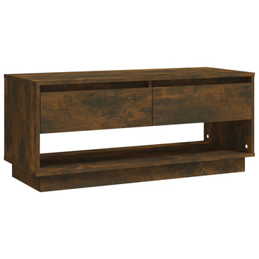 vidaXL Meuble TV chêne fumé 102x41x44 cm bois d'ingénierie
