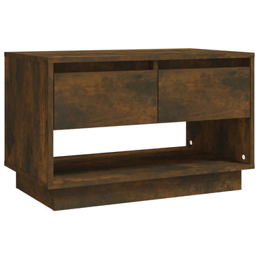 vidaXL Meuble TV chêne fumé 70x41x44 cm en bois d'ingénierie