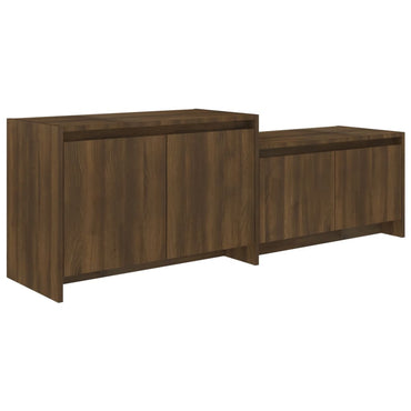 Meuble TV vidaXL marron aspect chêne 146,5x35x50 cm aggloméré