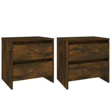 vidaXL Tables de chevet 2 pcs Chêne fumé 45x34,5x44,5 cm Bois d'ingénierie