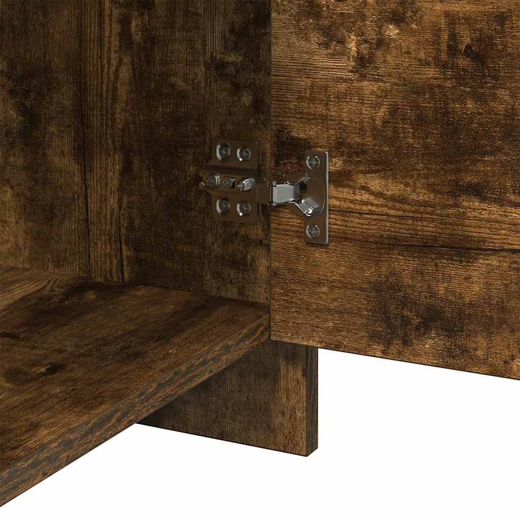 vidaXL Nachttische 2 Stk. Räuchereiche 45x34x44,5 cm Holzwerkstoff