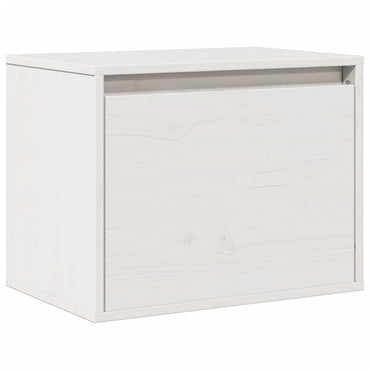 vidaXL Wandschrank Weiß 45x30x35 cm Massivholz Kiefer