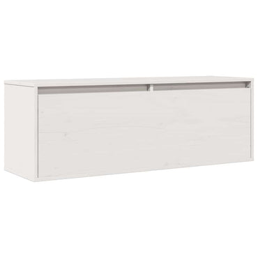 vidaXL Wandschrank Weiß 100x30x35 cm Massivholz Kiefer