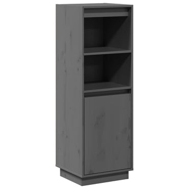 vidaXL Vaisselier gris 37x34x110 cm Bois de pin massif