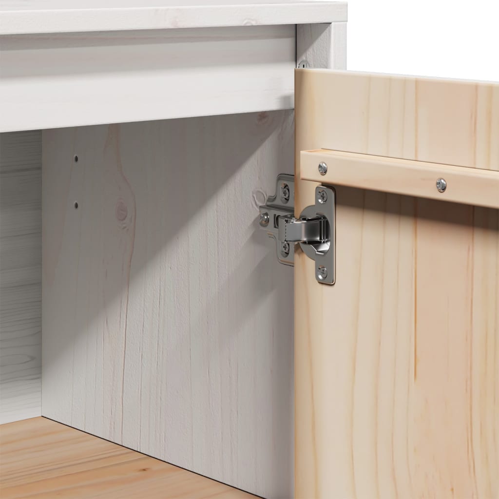 vidaXL Commodes 2 pcs Blanc 31,5x34x75 cm Bois de pin massif