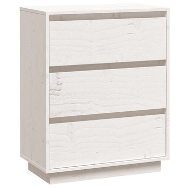 vidaXL Commode blanche 60x34x75 cm Bois de pin massif
