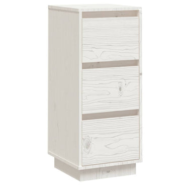 vidaXL Buffet blanc 32x34x75 cm Bois de pin massif
