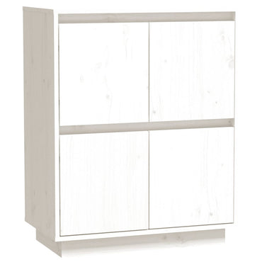 vidaXL Commode blanche 60x34x75 cm Bois de pin massif
