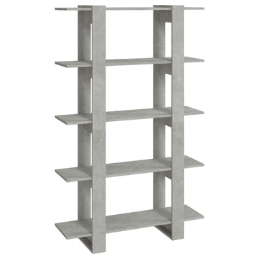 vidaXL Bücherregal/Raumteiler Betongrau 100x30x160 cm
