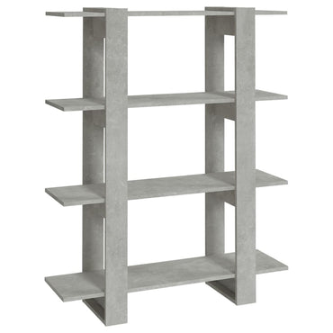 vidaXL Bücherregal/Raumteiler Betongrau 100x30x123,5 cm