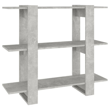 vidaXL Bücherregal/Raumteiler Betongrau 100x30x87 cm
