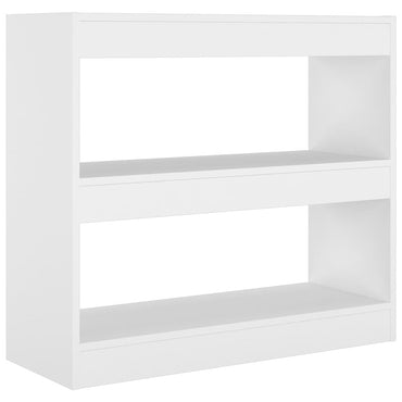 vidaXL Bücherregal/Raumteiler Weiß 80x30x72 cm