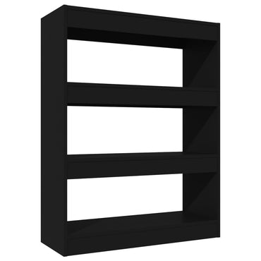vidaXL Bibliothèque/Séparateur de pièce Noir 80x30x103 cm Bois d'ingénierie