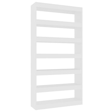 vidaXL Bibliothèque/Séparateur de pièce Blanc 100x30x198 cm Bois d'ingénierie