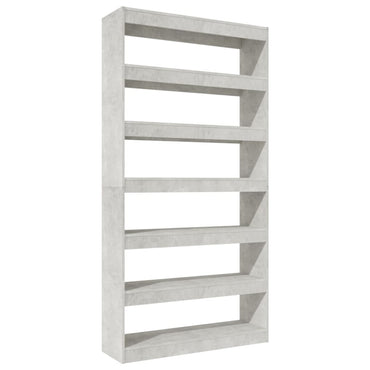 vidaXL Étagère/Séparateur de pièce Gris béton 100x30x198 cm Bois d'ingénierie