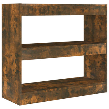 vidaXL Bibliothèque/Séparateur de pièce Chêne fumé 80x30x72 cm