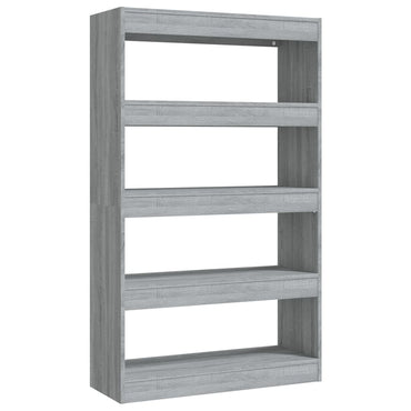 vidaXL Bücherregal/Raumteiler Grau Sonoma 80x30x135 cm Holzwerkstoff