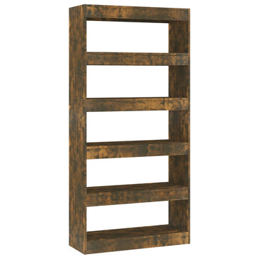 vidaXL Bücherregal/Raumteiler Räuchereiche 80x30x166 cm Holzwerkstoff
