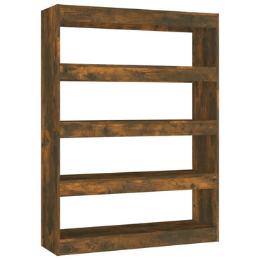 vidaXL Bücherregal/Raumteiler Räuchereiche 100x30x135 cm