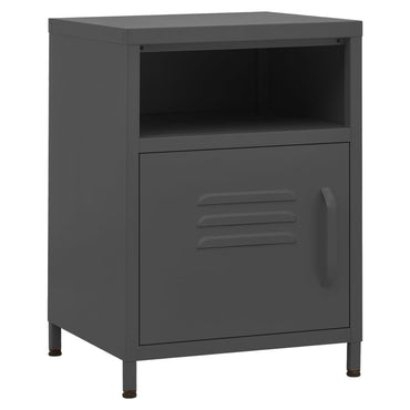 vidaXL Tables de chevet 2 pcs Anthracite 35x35x51 cm Acier