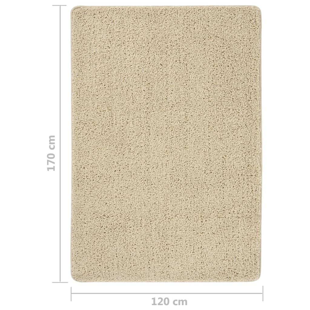 vidaXL Tapis à poils longs crème 120x170 cm antidérapant