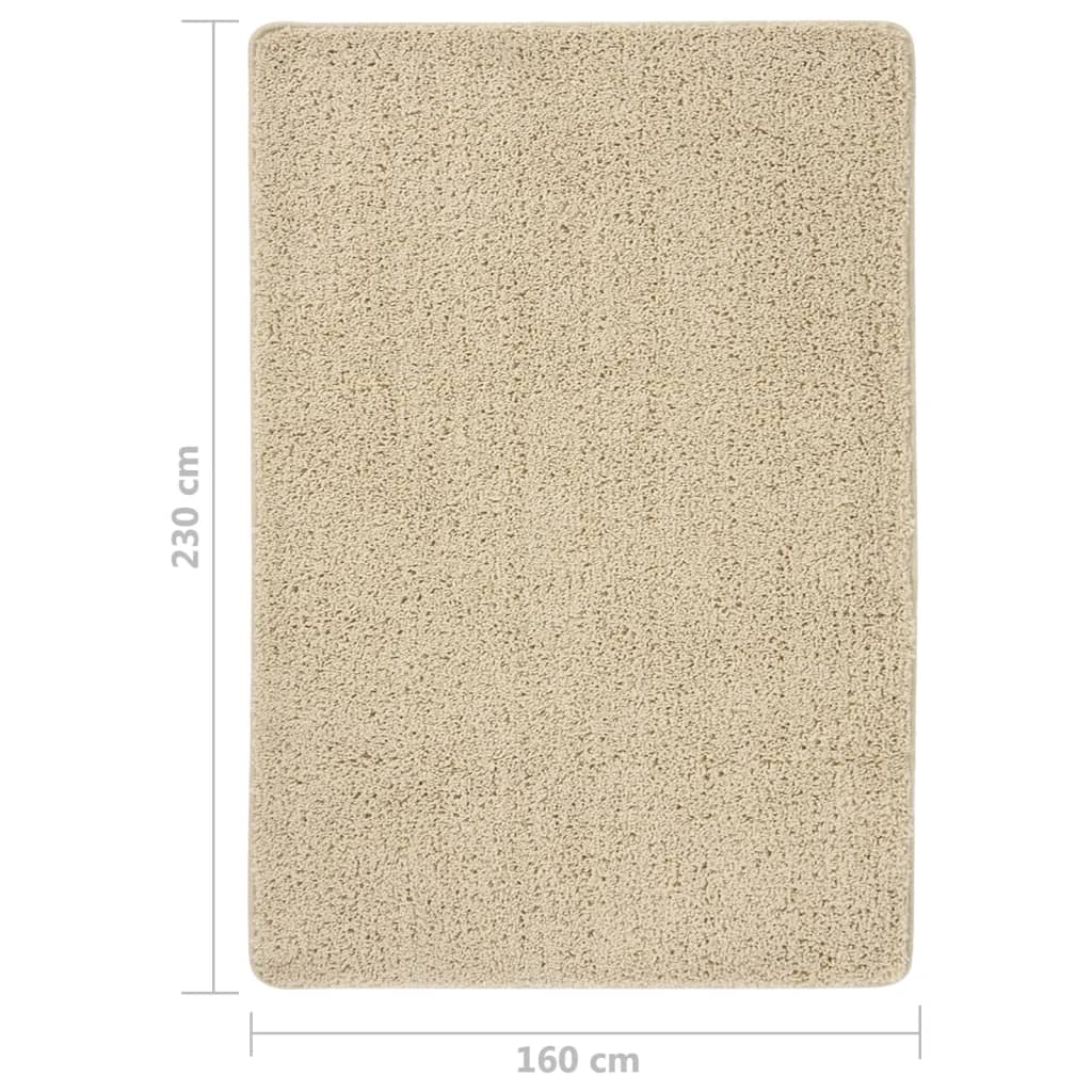 vidaXL Tapis shaggy crème 160x230 cm Antidérapant