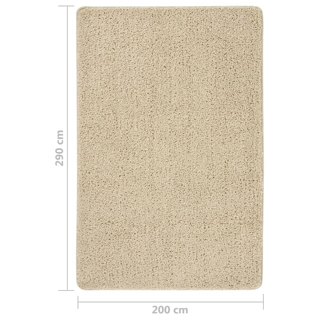 vidaXL Tapis shaggy crème 200x290 cm Antidérapant
