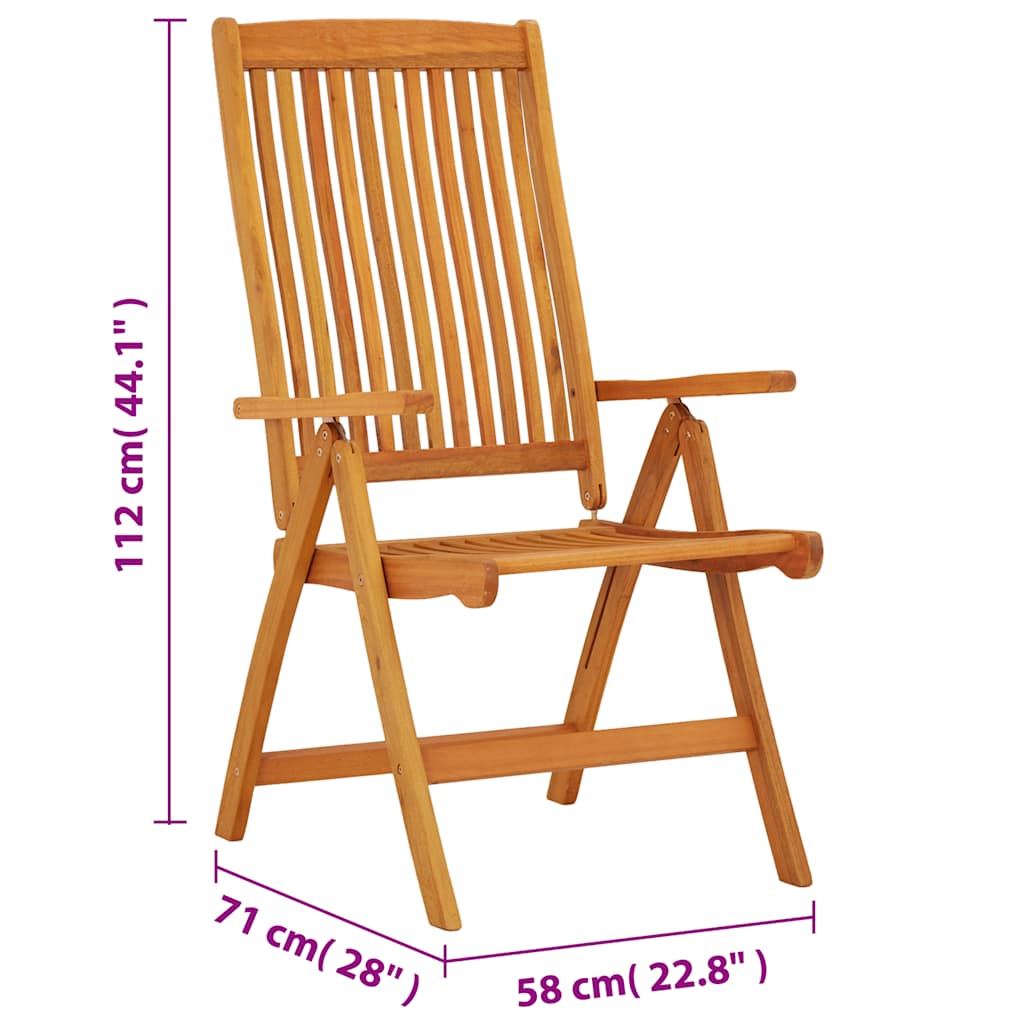 vidaXL Chaises de jardin pliantes 2 pcs Bois de Sesham massif