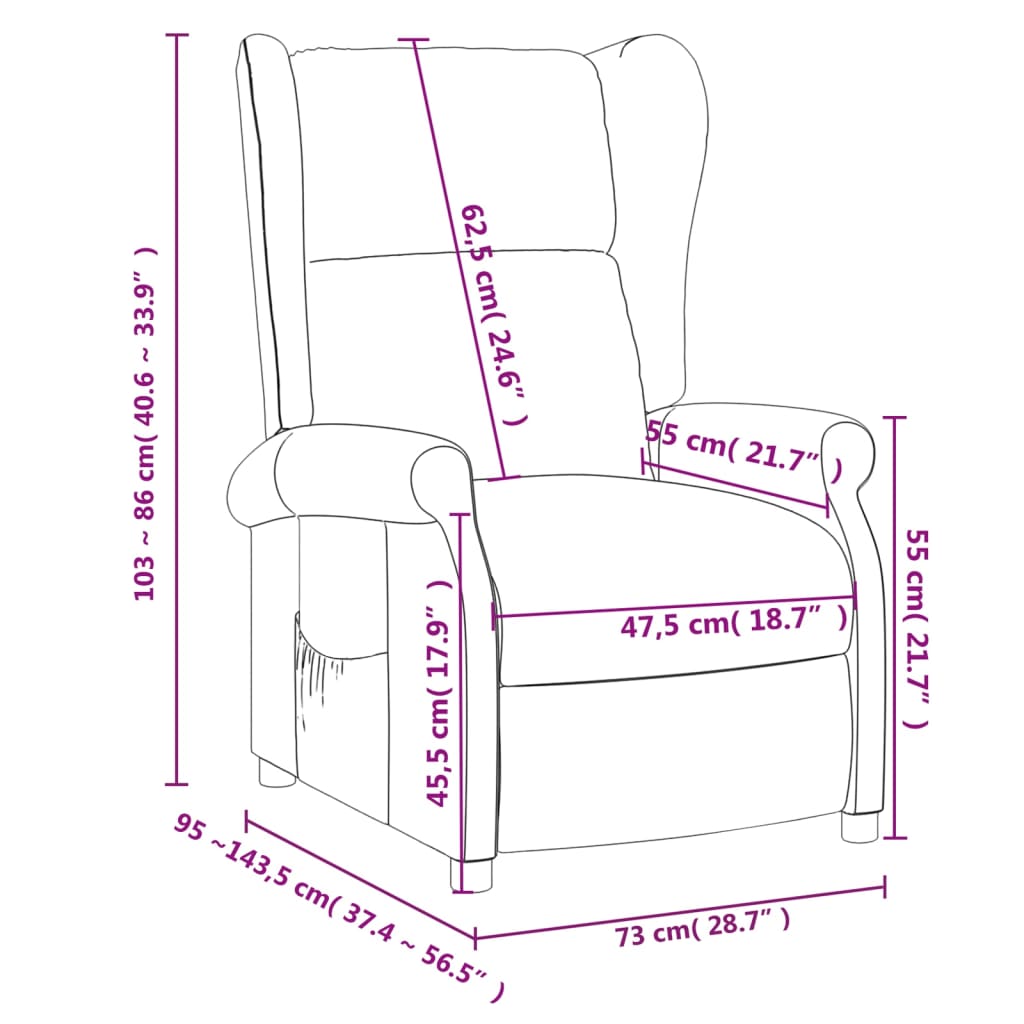 vidaXL Fauteuil relax vert foncé en tissu