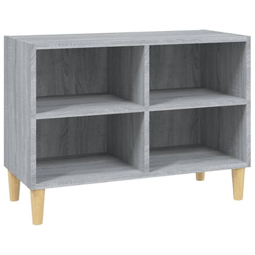 Meuble TV vidaXL avec pieds en bois massif Gris Sonoma 69,5x30x50 cm