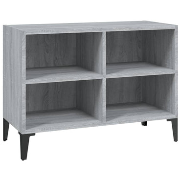 Meuble TV vidaXL avec pieds en métal Gris Sonoma 69,5x30x50 cm