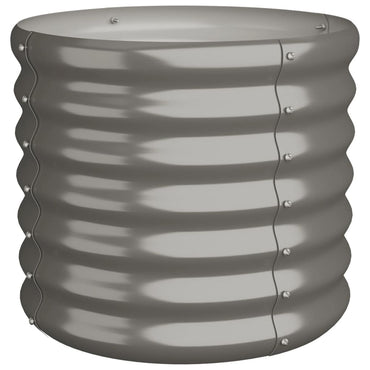 vidaXL Pflanzkübel Verzinkter Stahl 40x40x36 cm Grau