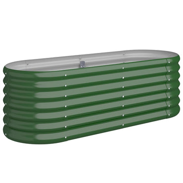 vidaXL Carré potager en acier galvanisé 114x40x36 cm vert