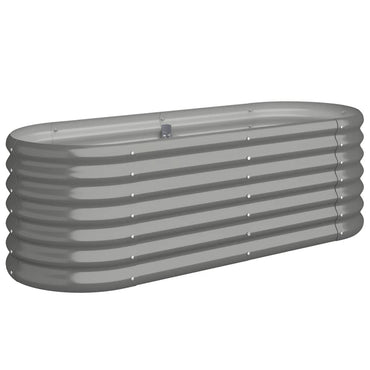 vidaXL Carré potager en acier galvanisé 114x40x36 cm Gris