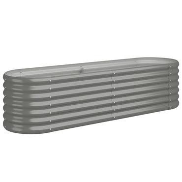 vidaXL Carré potager en acier galvanisé 152x40x36 cm Gris